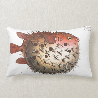 Nautical Design Puffer Fish Lumbar Throw Pillow