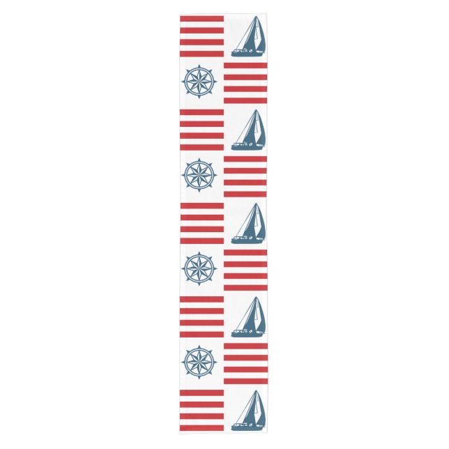 Nautical design short table runner (Front)