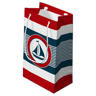 Nautical design small gift bag