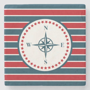 Nautical design stone coaster