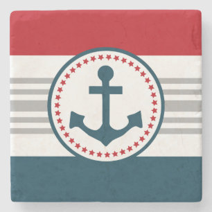 Nautical design stone coaster