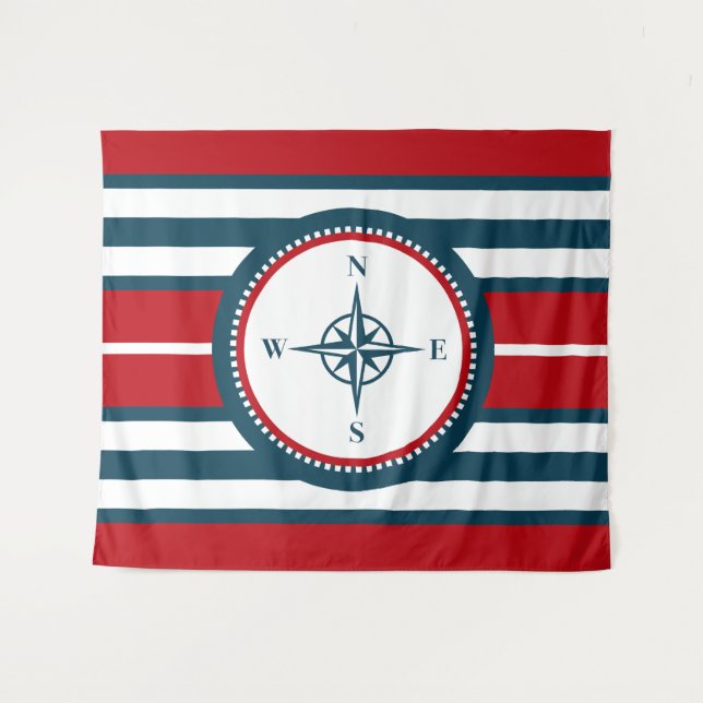 Nautical design tapestry (Front (Horizontal))