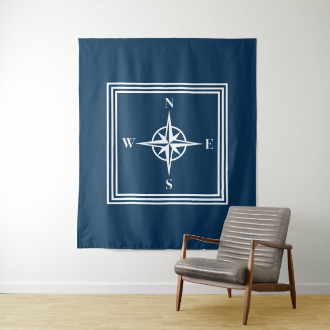 Nautical design tapestry (In Situ)