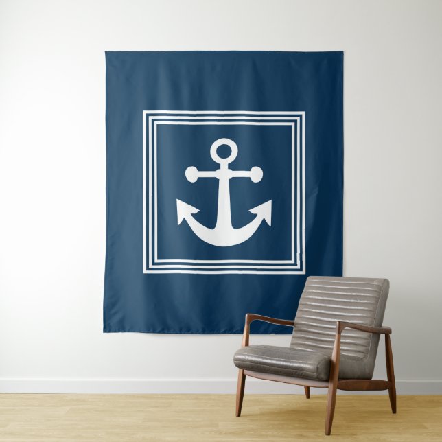 Nautical design tapestry (In Situ)