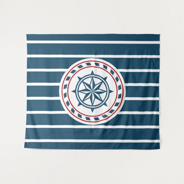 Nautical design tapestry (Front (Horizontal))