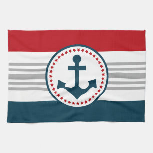 Nautical design tea towel