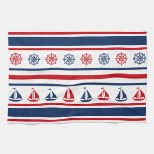Nautical design tea towel