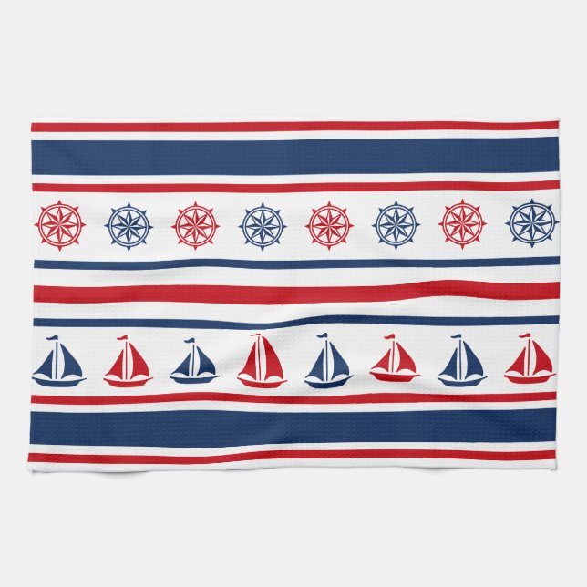 Nautical design tea towel (Horizontal)