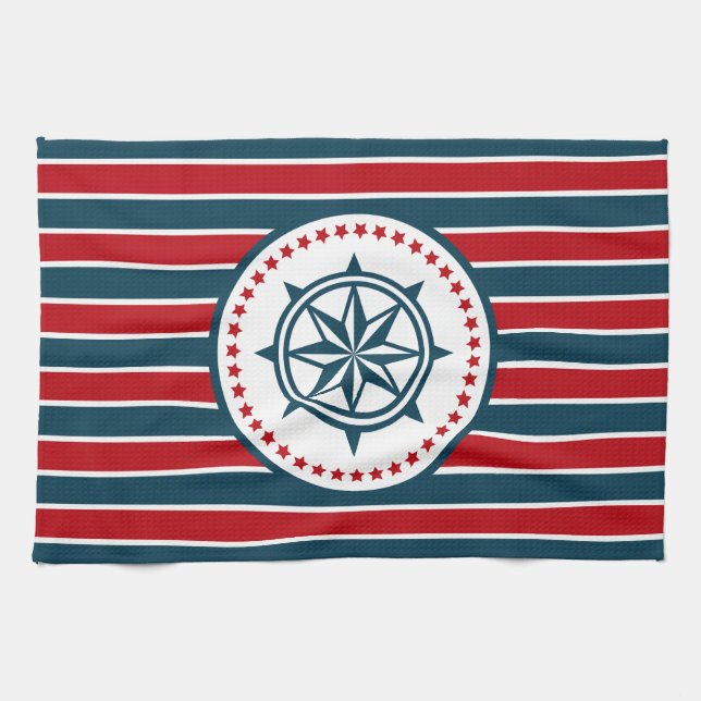 Nautical design tea towel (Horizontal)