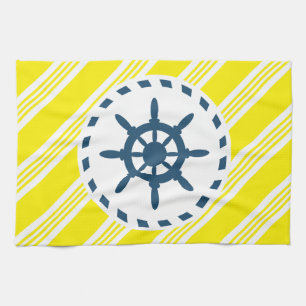 Nautical design tea towel