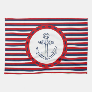 Nautical design tea towel
