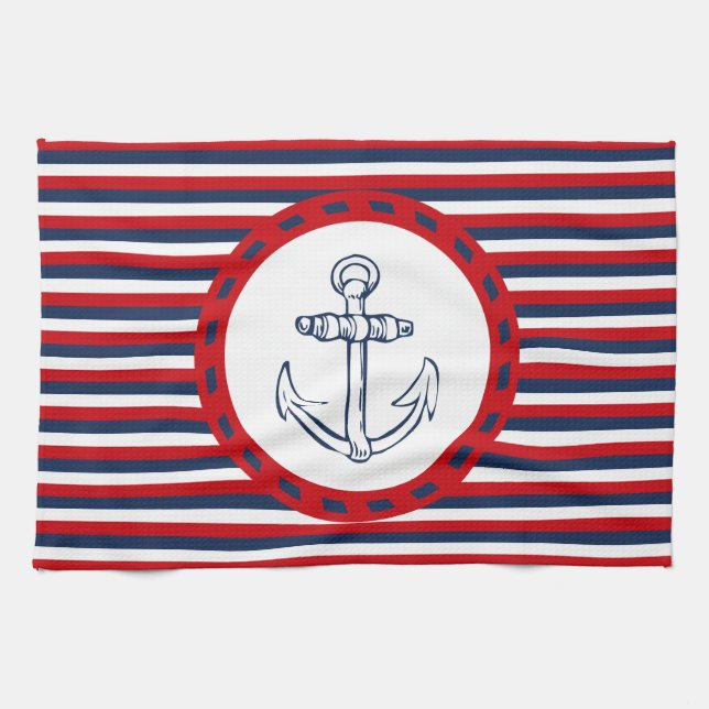 Nautical design tea towel (Horizontal)