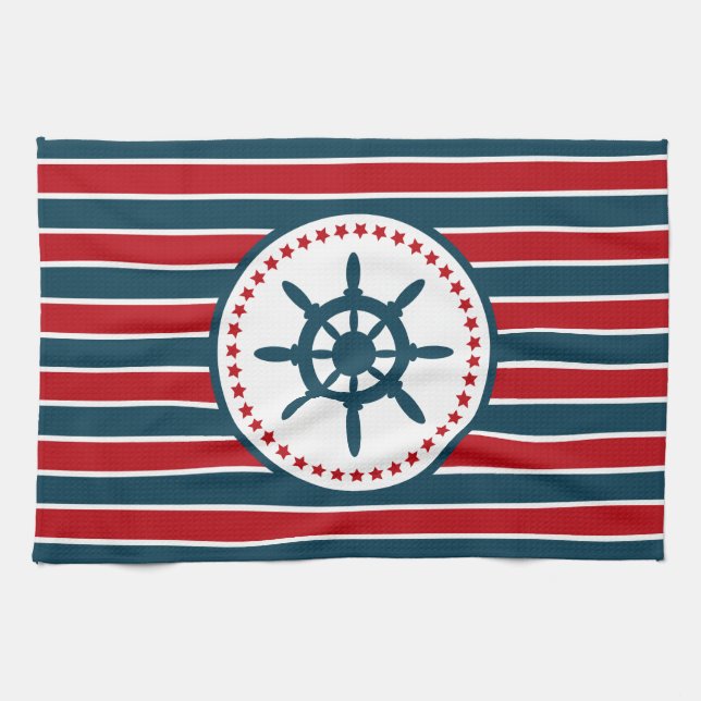 Nautical design tea towel (Horizontal)