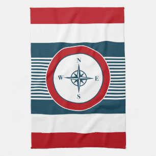 Nautical design tea towel