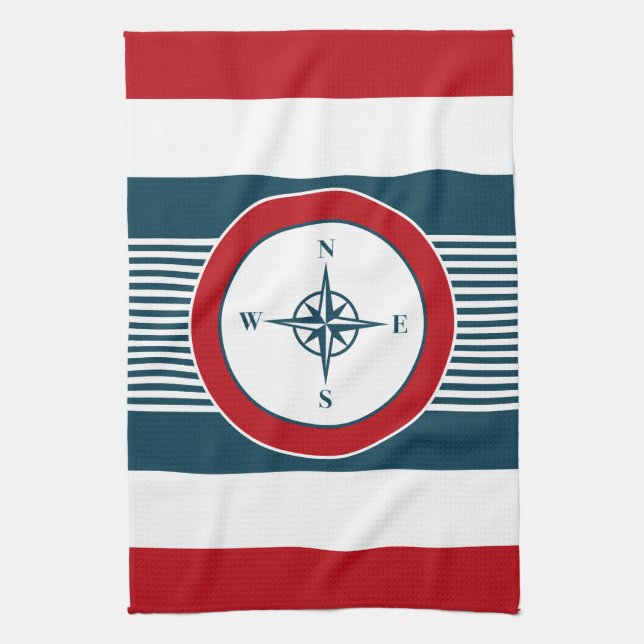 Nautical design tea towel (Vertical)