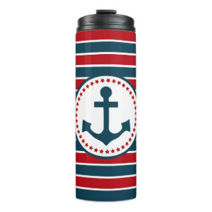 Nautical design thermal tumbler