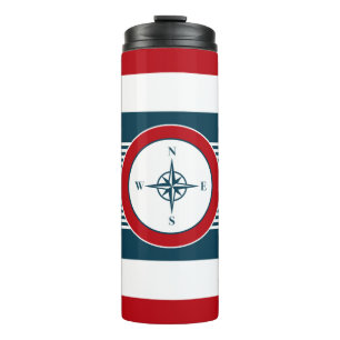 Nautical design thermal tumbler