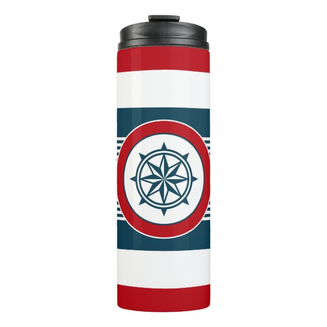 Nautical design thermal tumbler (Front)