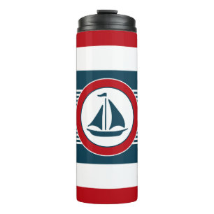 Nautical design thermal tumbler