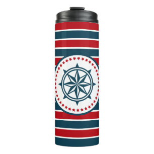 Nautical design thermal tumbler