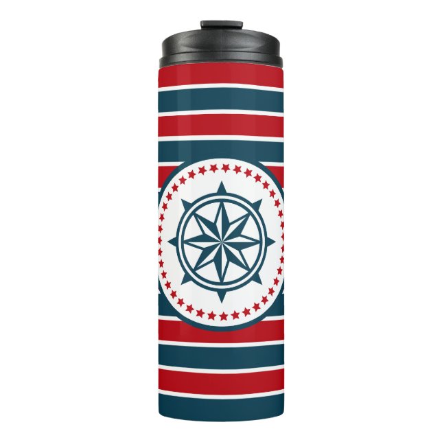 Nautical design thermal tumbler (Front)