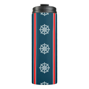 Nautical design thermal tumbler