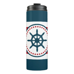 Nautical design thermal tumbler