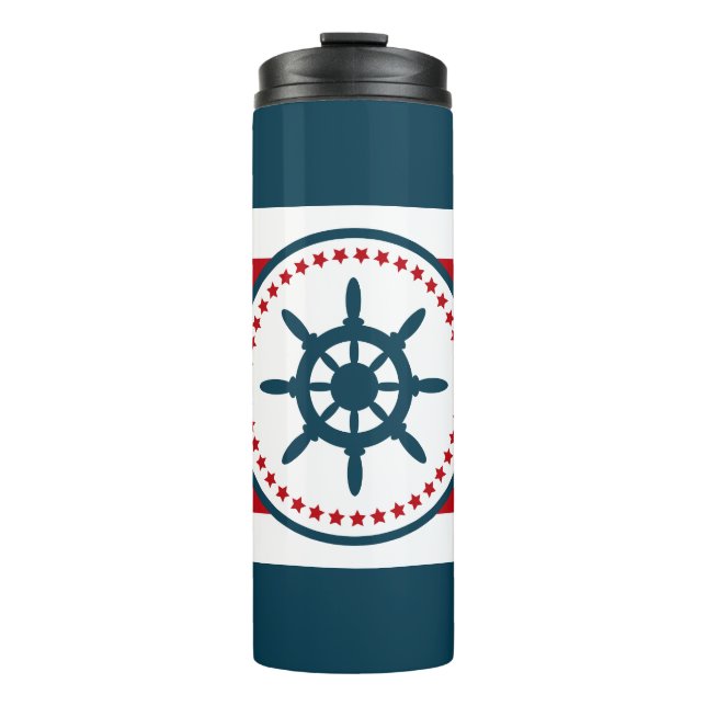 Nautical design thermal tumbler (Front)
