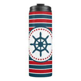 Nautical design thermal tumbler