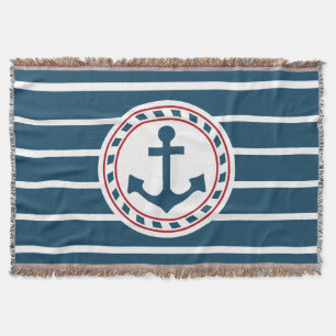 Nautical design throw blanket