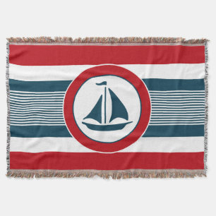 Nautical design throw blanket