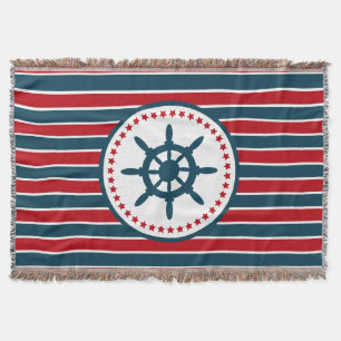 Nautical design throw blanket