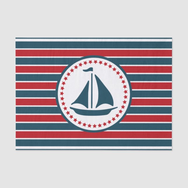 Nautical design tissue paper (Front)