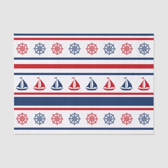 Nautical design tissue paper (Front)