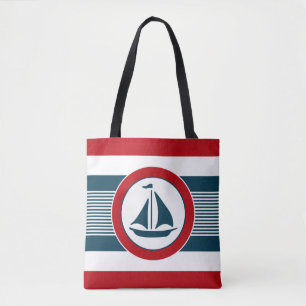 Nautical design tote bag