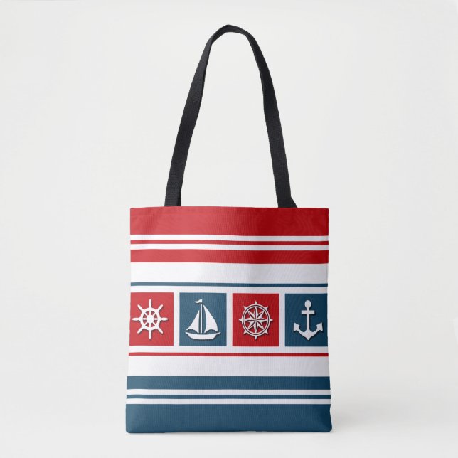 Nautical design tote bag (Front)