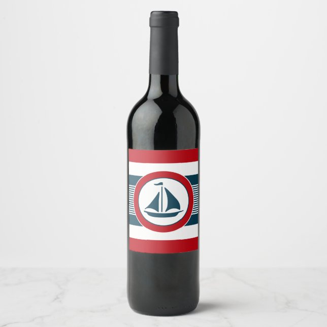 Nautical design wine label (Front)