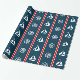 Nautical design wrapping paper