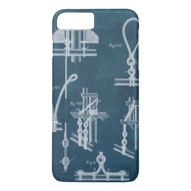 Nautical Detail Blueprint IV Case-Mate iPhone Case (Back)