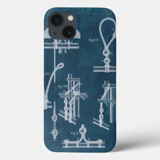 Nautical Detail Blueprint IV Case-Mate iPhone Case (Back)