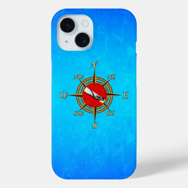 Nautical Dive Compass Case-Mate iPhone Case (Back)