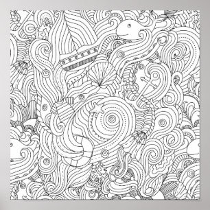 Nautical Doodle 2 Poster