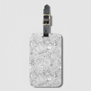 Nautical Doodle Luggage Tag