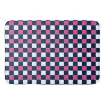 Nautical Doodles – Hot Pink & Navy Mini Check