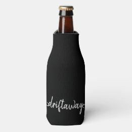 nautical DRIFT AWAY lettering with fish hooks | Bottle Cooler