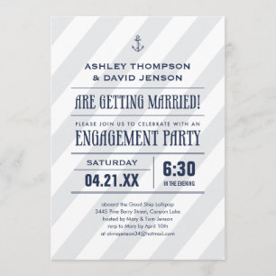 Nautical Engagement Party invitations