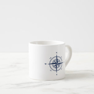 Nautical Espresso Mug with Blue Nautical Star