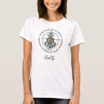 Nautical Family Christmas Matching T-Shirt<br><div class="desc">Cute,  modern and personalised nautical theme featuring an anchor,  a boat wheel,  and a rope with modern typography. Add your family name and the year or team name to make this a family or team outfit by clicking the "Personalise" button.</div>