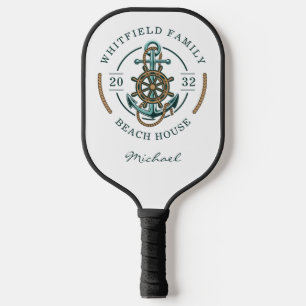 Nautical Family Matching Beach House Anchor Pickleball Paddle