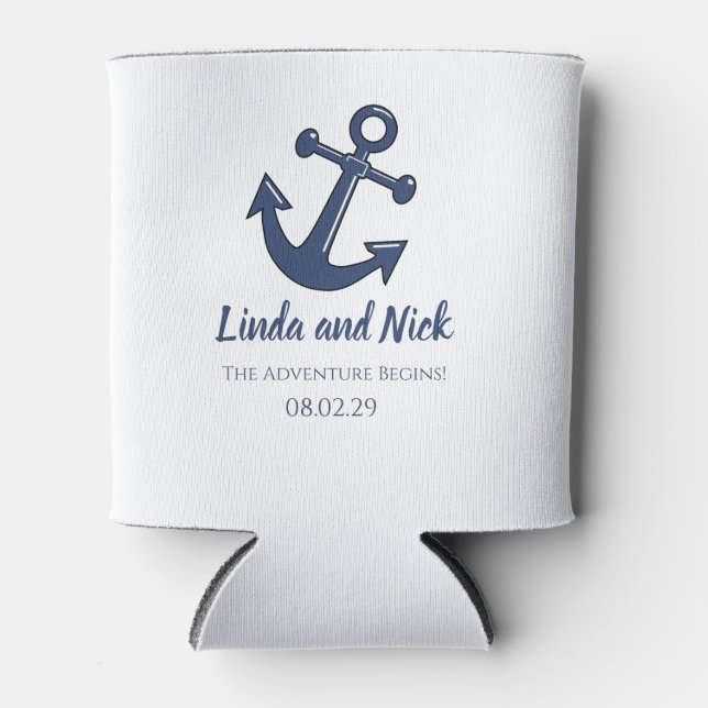 Nautical Favours The Adventure Begins   Can Cooler (Front)